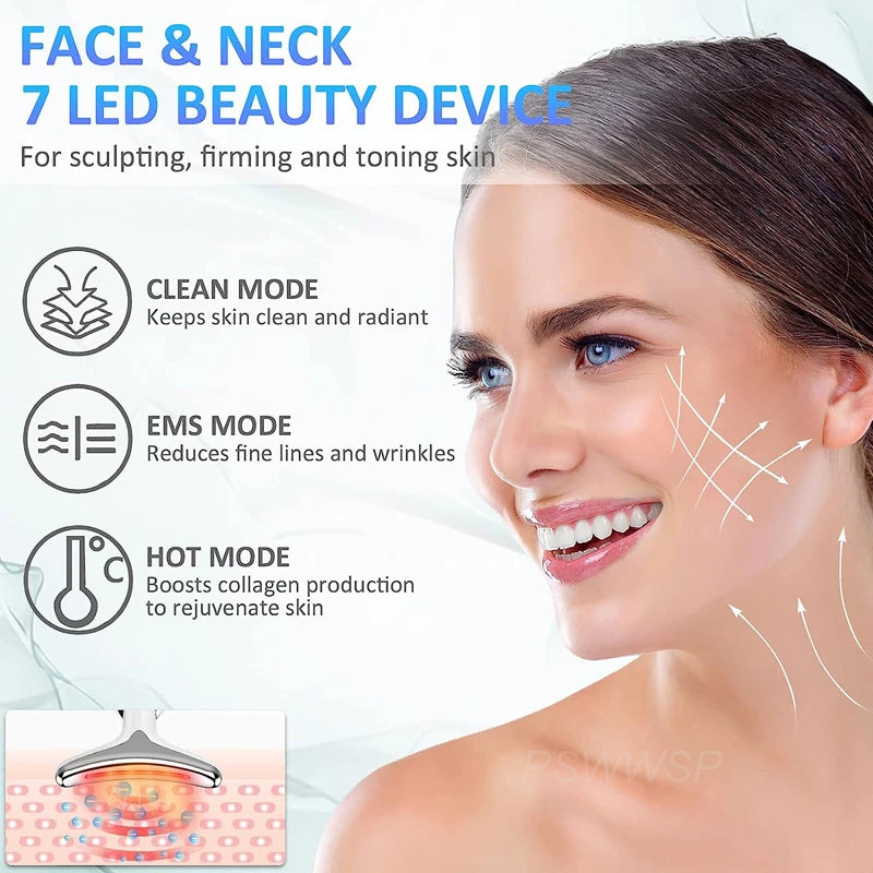 Facial Massager Neck Facial Beauty Device Lifting Tighten Skin Care Tool - glow vine